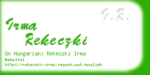 irma rekeczki business card